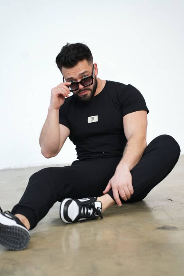 T-Shirt męski BG Malik | czarny