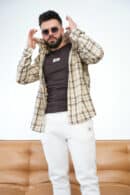 Koszula męska BG Pattern | piaskowy beż