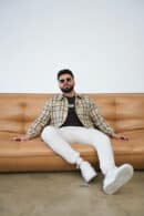 Koszula męska BG Pattern | piaskowy beż