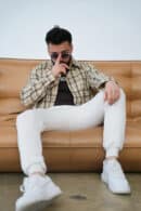 Koszula męska BG Pattern | piaskowy beż