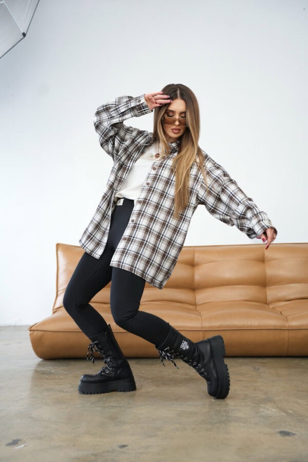 Koszula damska BG Pattern | krem