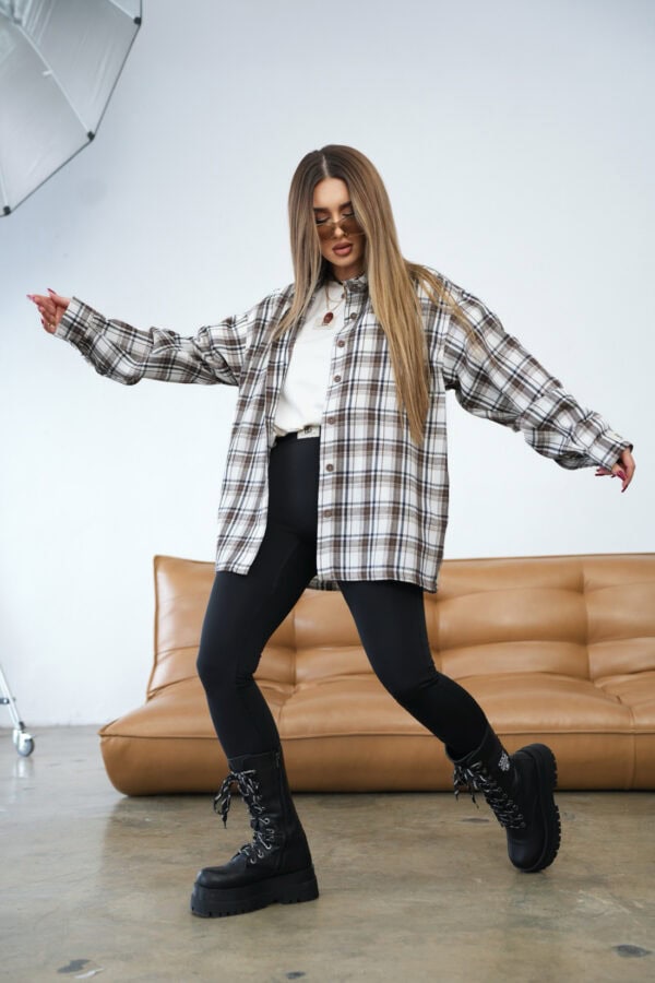 Koszula damska BG Pattern | krem