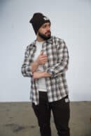 Koszula męska BG Pattern | krem Koszula męska BG Pattern | krem