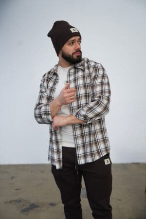 Koszula męska BG Pattern | krem