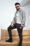 Koszula męska BG Pattern | krem Koszula męska BG Pattern | krem