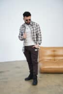 Koszula męska BG Pattern | krem Koszula męska BG Pattern | krem