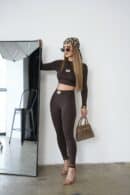 Top damski BG Misha | gorzka czekolada