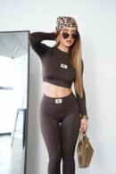 Top damski BG Misha | gorzka czekolada