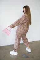 Koszula damska BG Pattern | beż-róż