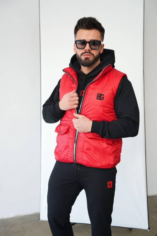 Kamizelka męska BG Kioto | czerwony Kamizelka męska BG Kioto | czerwony