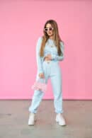 Spodnie damskie BG Version | błękit