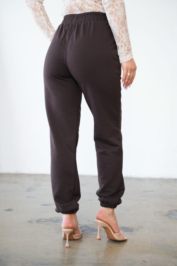 Spodnie damskie BG Version | gorzka czekolada