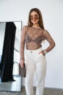 Bluzka damska BG Manifest | cappuccino Bluzka damska BG Manifest | cappuccino