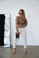 Bluzka damska BG Manifest | cappuccino Bluzka damska BG Manifest | cappuccino