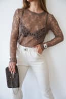 Bluzka damska BG Manifest | cappuccino Bluzka damska BG Manifest | cappuccino