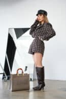 Komplet damski BG France | gorzka czekolada