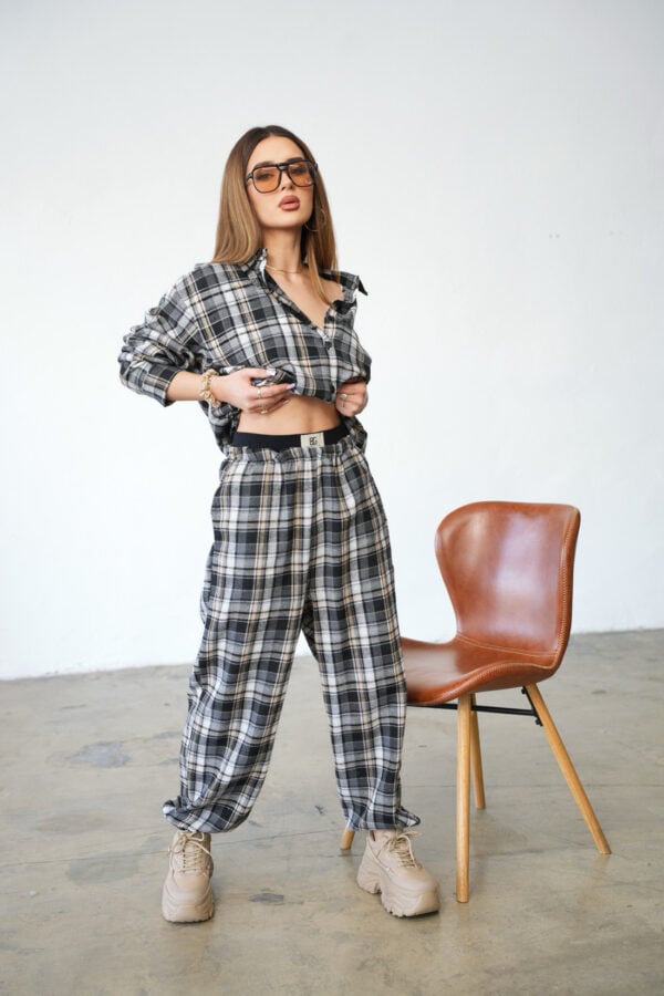 Spodnie damskie BG Friday | czarny-beż Spodnie damskie BG Friday | czarny-beż