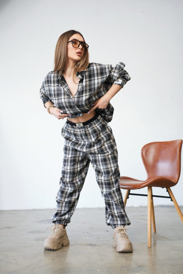 Spodnie damskie BG Friday | czarny-beż