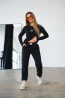 T-Shirt longsleeve damski BG Aria | czarny T-Shirt longsleeve damski BG Aria | czarny