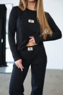 T-Shirt longsleeve damski BG Aria | czarny T-Shirt longsleeve damski BG Aria | czarny