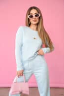 T-Shirt longsleeve damski BG Aria | błękit