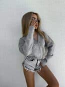 Bomberka MOHAIR - szara