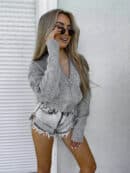 Bomberka MOHAIR - szara