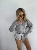 Bomberka MOHAIR - szara