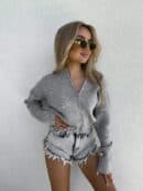 Bomberka MOHAIR - szara