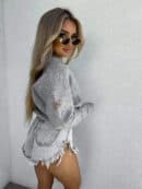 Bomberka MOHAIR - szara