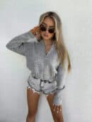 Bomberka MOHAIR - szara