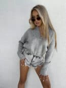 Bomberka MOHAIR - szara