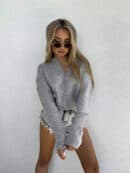 Bomberka MOHAIR - szara