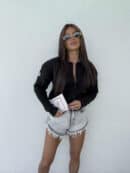 Bomberka MOHAIR - czarna Bomberka MOHAIR - czarna