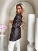 Marynarka LONG woskowana – czekoladowa Marynarka LONG woskowana – czekoladowa