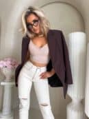 Marynarka LONG – czekoladowa Marynarka LONG – czekoladowa