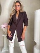 Marynarka LONG – czekoladowa Marynarka LONG – czekoladowa