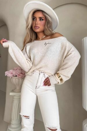 Sweter HERMES – jasny beż