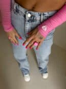 Jeansy FLARED – dark jeans