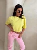 T-shirt pudełkowy ALLO - cytrynowy T-shirt pudełkowy ALLO - cytrynowy