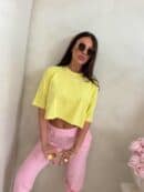 T-shirt pudełkowy ALLO - cytrynowy T-shirt pudełkowy ALLO - cytrynowy