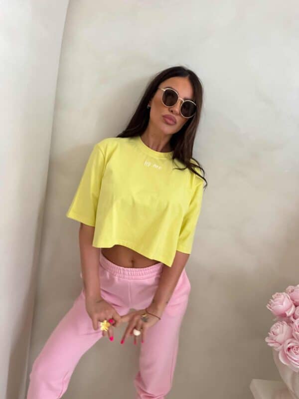 T-shirt pudełkowy ALLO - cytrynowy T-shirt pudełkowy ALLO - cytrynowy