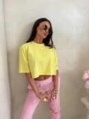 T-shirt pudełkowy ALLO - cytrynowy T-shirt pudełkowy ALLO - cytrynowy