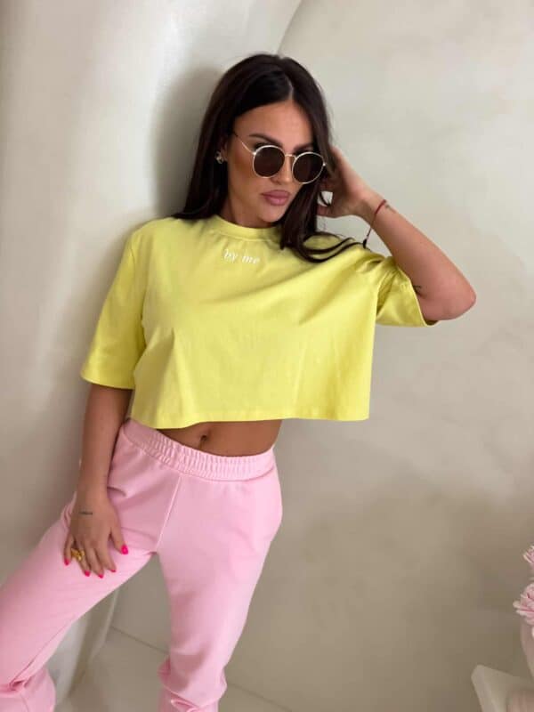 T-shirt pudełkowy ALLO - cytrynowy T-shirt pudełkowy ALLO - cytrynowy