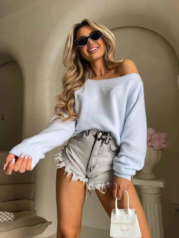 Sweter HERMES – błękitny Sweter HERMES – błękitny