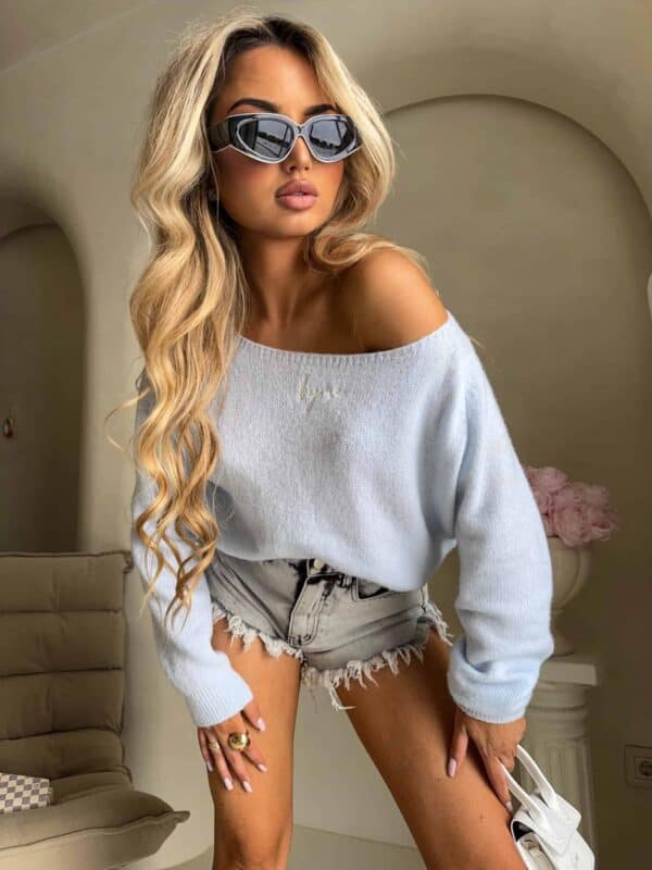 Sweter HERMES – błękitny Sweter HERMES – błękitny