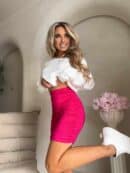 Spódnica MARSZCZONA – fuksja