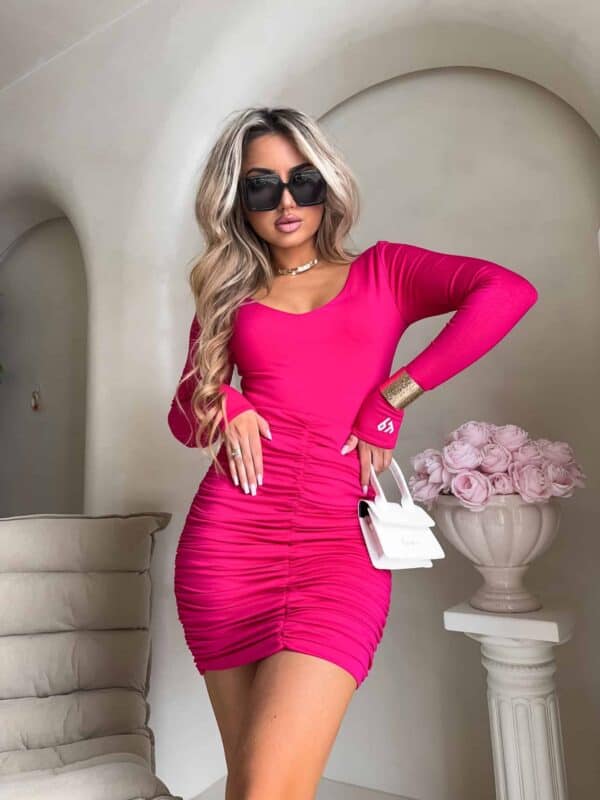 Spódnica MARSZCZONA – fuksja