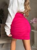 Spódnica MARSZCZONA – fuksja