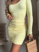 Spódnica MARSZCZONA – bananowa Spódnica MARSZCZONA – bananowa